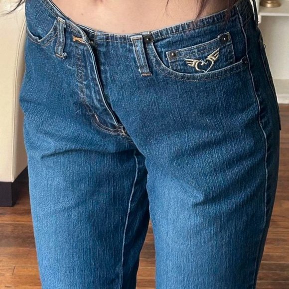 Y2k Angels low rise flare jeans - Picture 2 of 8